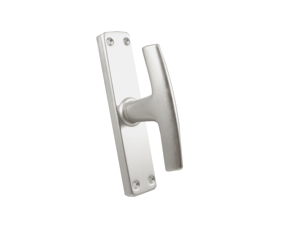 Maniglia per finestra cremonese Ginevra senza movimento placca mm.150x35 anodizzato varie finiture |  Brialma - immagine 3